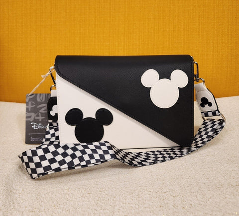 Mickey Mouse Y2K Black and White Shoulder Bag