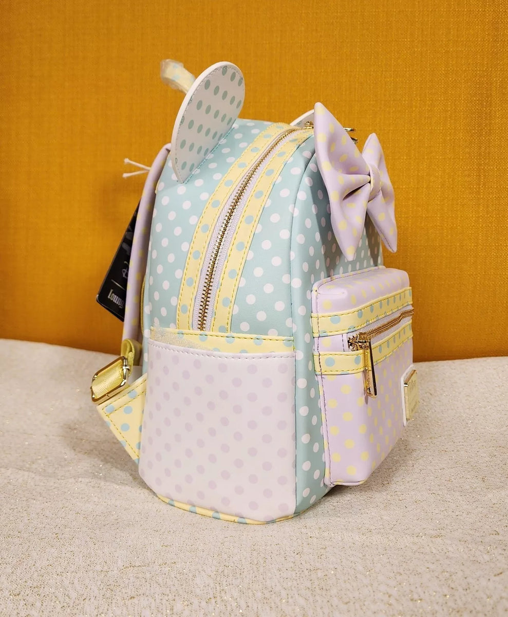 fancy mini backpack Minnie Mouse Pastel Polka Dot Ears Bow Mini Backpack – Get Lojos Mojo