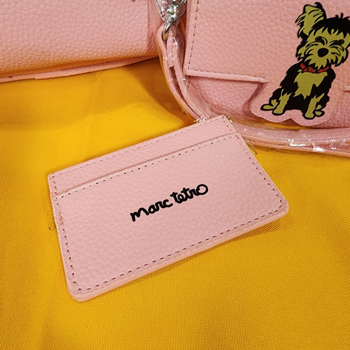 Marc Tetro 3 Piece Set Yorkshire Terrier Mini Backpack Wallet Cardholder NEW Marc Tetro Yorkie Mini Backpack Gift Set NWT Wallet  main image 2