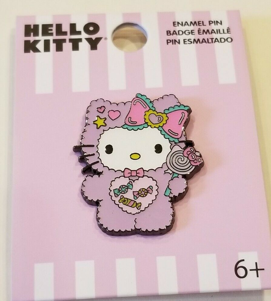 Hello Kitty Halloween Fuzzy Suit Costume Enamel Pin – Get Lojos Mojo