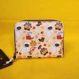 Loungefly Disney Pixar WALL-E & Eve Fall Autum Leaf Pumpkin Icons Zipper Wallet