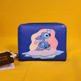 Loungefly Disney Lilo & Stitch Blue Bird & Stitch Sunset Beach Zip Wallet
