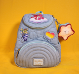 Loungefly Care Bears x Sesame Street Denim Quilted Mini Backpack with Coin Purse