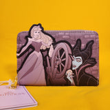 Loungefly Disney Sleeping Beauty Aurora & Maleficent Spinning Wheel Wallet