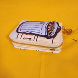 Sesame Street Oscar the Grouch Trash Can Pop Up Small Zip Wallet