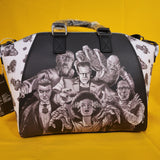 Loungefly Universal Monsters Group Black White Halloween Satchel HandBag