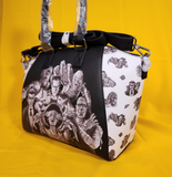 Loungefly Universal Monsters Group Black White Halloween Satchel HandBag