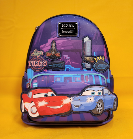 Loungefly Disney Cars Lightning McQueen & Sally Nighttime Light-Up Mini Backpack