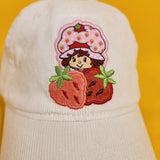 Strawberry Shortcake Patch Corduroy Dad Cap Embroidered Adjustable Baseball Hat