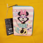 Loungefly Disney Minnie Mouse Vacation Style Poolside Pink Zip Around Wallet