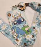 Lilo and Stitch Springtime Frog Ducks Daisy Lanyard ID Holder