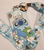 Lilo and Stitch Springtime Frog Ducks Daisy Lanyard ID Holder
