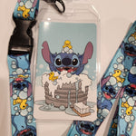 Lilo and Stitch Duck Bubble Bath Tub Lanyard ID Holder