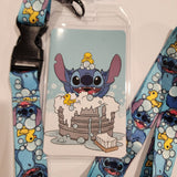 Lilo and Stitch Duck Bubble Bath Tub Lanyard ID Holder