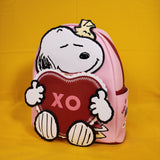 Loungefly Peanuts Snoopy & Woodstock Valentine's Day Heart Letter Mini Backpack