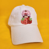 Strawberry Shortcake Patch Corduroy Dad Cap Embroidered Adjustable Baseball Hat