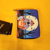 Lilo and Stitch Pumpkin Glow-In-The-Dark Halloween Zip Wallet