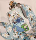 Lilo and Stitch Springtime Frog Ducks Daisy Lanyard ID Holder