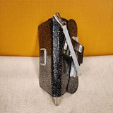 Minnie Mouse Black Glitter Happy New Years Wallet Wristlet