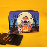Lilo and Stitch Pumpkin Glow-In-The-Dark Halloween Zip Wallet