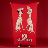 Cakeworthy Disney 101 Dalmatians Puppies Woven Knit Throw Blanket Red