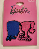 Barbie And Ken Silhouette Pin Set