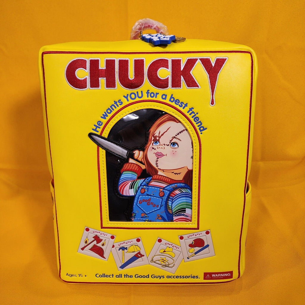 good guys chucky mini backpack Childs Play Chucky Good Guys Toy Box Cosplay Mini Backpack – Get Lojos Mojo