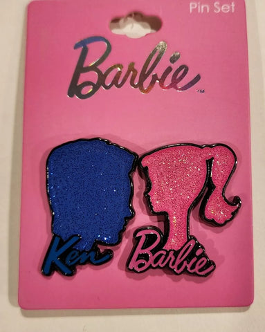 Barbie And Ken Silhouette Pin Set