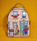 Sesame Street Block Characters Elmo , Oscar , Burt , Ernie Mini Backpack