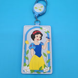 Loungefly Disney Princess Snow White Blue Bird Retractable Lanyard ID Holder