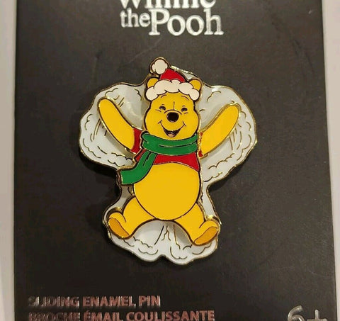 Winnie the Pooh Snow Angel Pooh Bear Moving Arms Enamel Pin