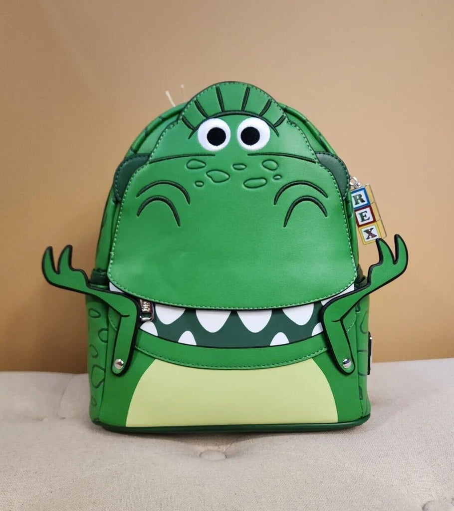 dino toy story green mini backpack Toy Story Rex Cosplay Mini Backpack NYCC Exclusive – Get Lojos Mojo