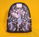 Loungefly Disney Peter Pan Tinker Bell Floral Lilly Glow Soft Tag Mini Backpack