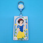 Loungefly Disney Princess Snow White Blue Bird Retractable Lanyard ID Holder