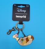 Lady And The Tramp Lady Sleeping Basket Keychain Charm