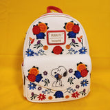 Loungefly Peanuts Snoopy Flowers Embroidered Envelope Letter Mini Backpack