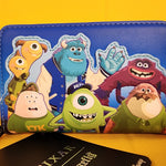Loungefly Pixar Disney Monsters INC University Scare Games Blue Zip Wallet