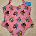Barbie California Dream Pink One Piece Swim Suit Bathing Suit 2XL