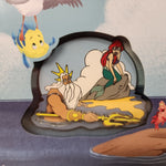 Little Mermaid Tritons Gift Hinged Ariel Rock 3" LE Enamel Pin