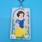 Loungefly Disney Princess Snow White Blue Bird Retractable Lanyard ID Holder