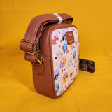 Loungefly Disney Cats Milk Cartons AOP Crossbody Bag Marie Simba Cheshire