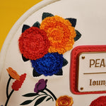 Loungefly Peanuts Snoopy Flowers Embroidered Envelope Letter Mini Backpack