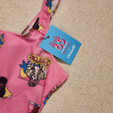 Barbie California Dream Pink One Piece Swim Suit Bathing Suit 2XL