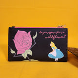 Loungefly Disney Alice in Wonderland Floral Wildflower Butterfly Flap Wallet