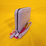 Betsey Johnson Purple Quilted Daisy Flower Spring Wallet Wristlet Zip Around