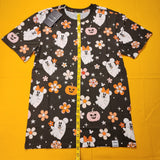 Loungefly Disney Mickey & Minnie Floral Cute Ghost Unisex Tee Halloween Size S