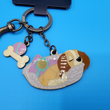 Lady And The Tramp Lady Sleeping Basket Keychain Charm