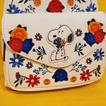 Loungefly Peanuts Snoopy Flowers Embroidered Envelope Letter Mini Backpack