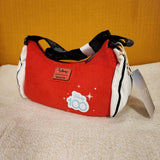 Disney 100th Mickey Hands Gloves Red Corduroy Crossbody Handbag