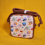 Loungefly Disney Cats Milk Cartons AOP Crossbody Bag Marie Simba Cheshire